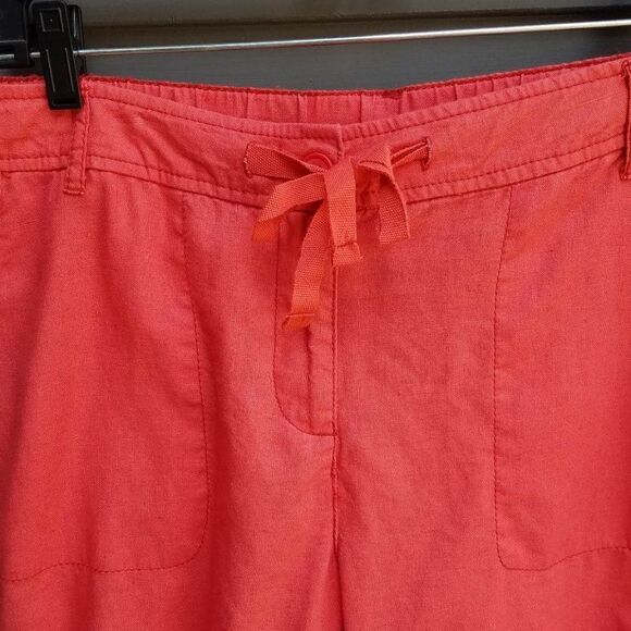 Joe Fresh Red Draw String Cropped Pants Size 8 - Picture 4 of 11